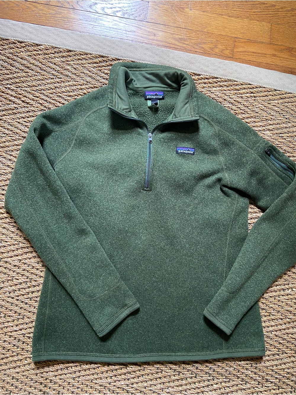 Patagonia Olive Green Half-Zip Fleece Pullover